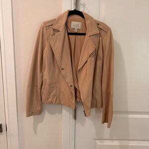 100% Leather Hinge pink jacket